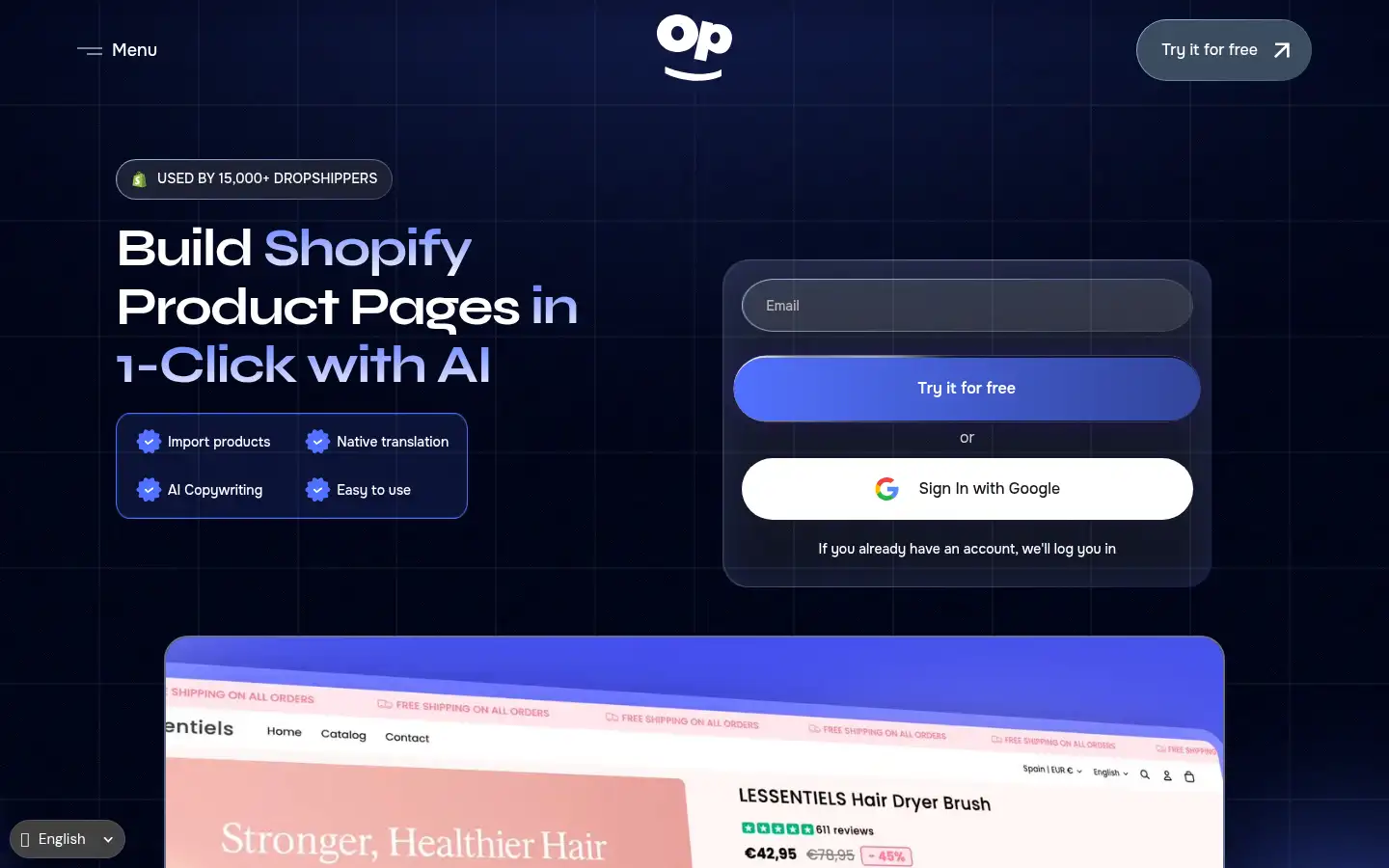 Screenshot of kopy.app