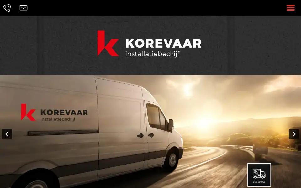 Screenshot of korevaar.nl