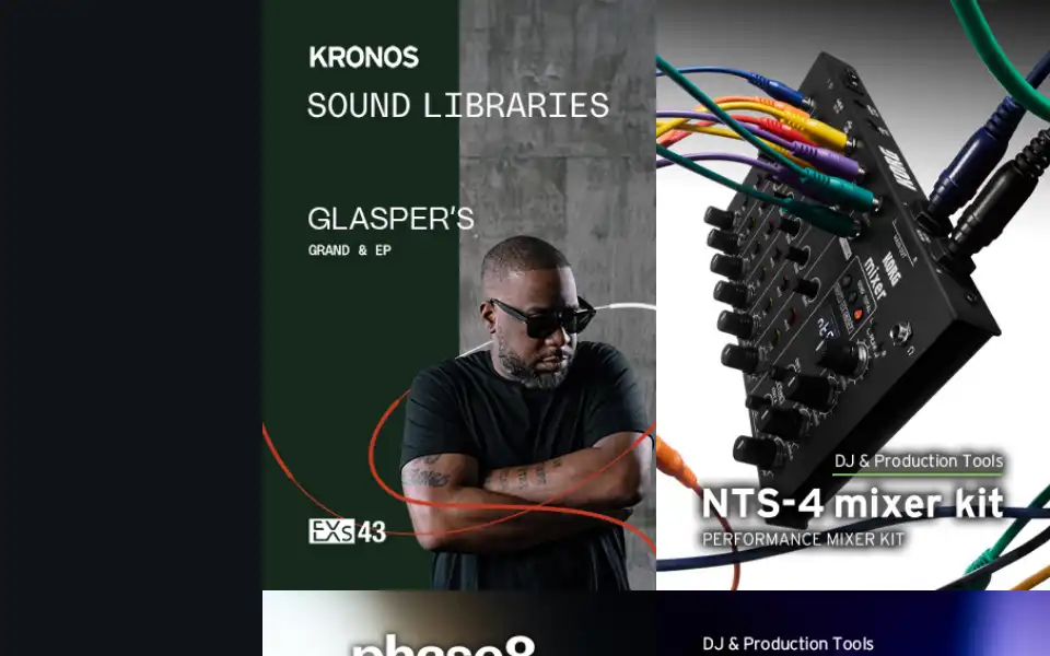 Screenshot of korg.com