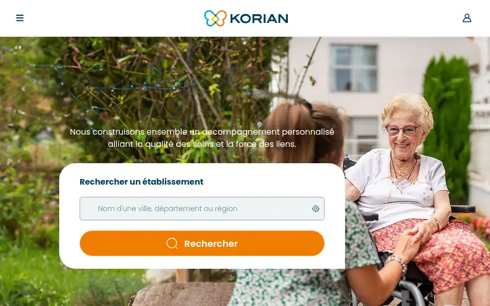 Screenshot of korian.fr