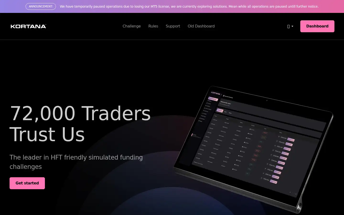 Screenshot of kortanafx.com