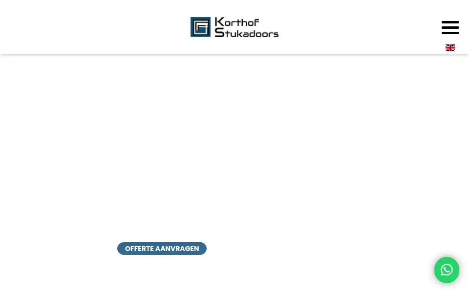 Screenshot of korthofstukadoors.nl