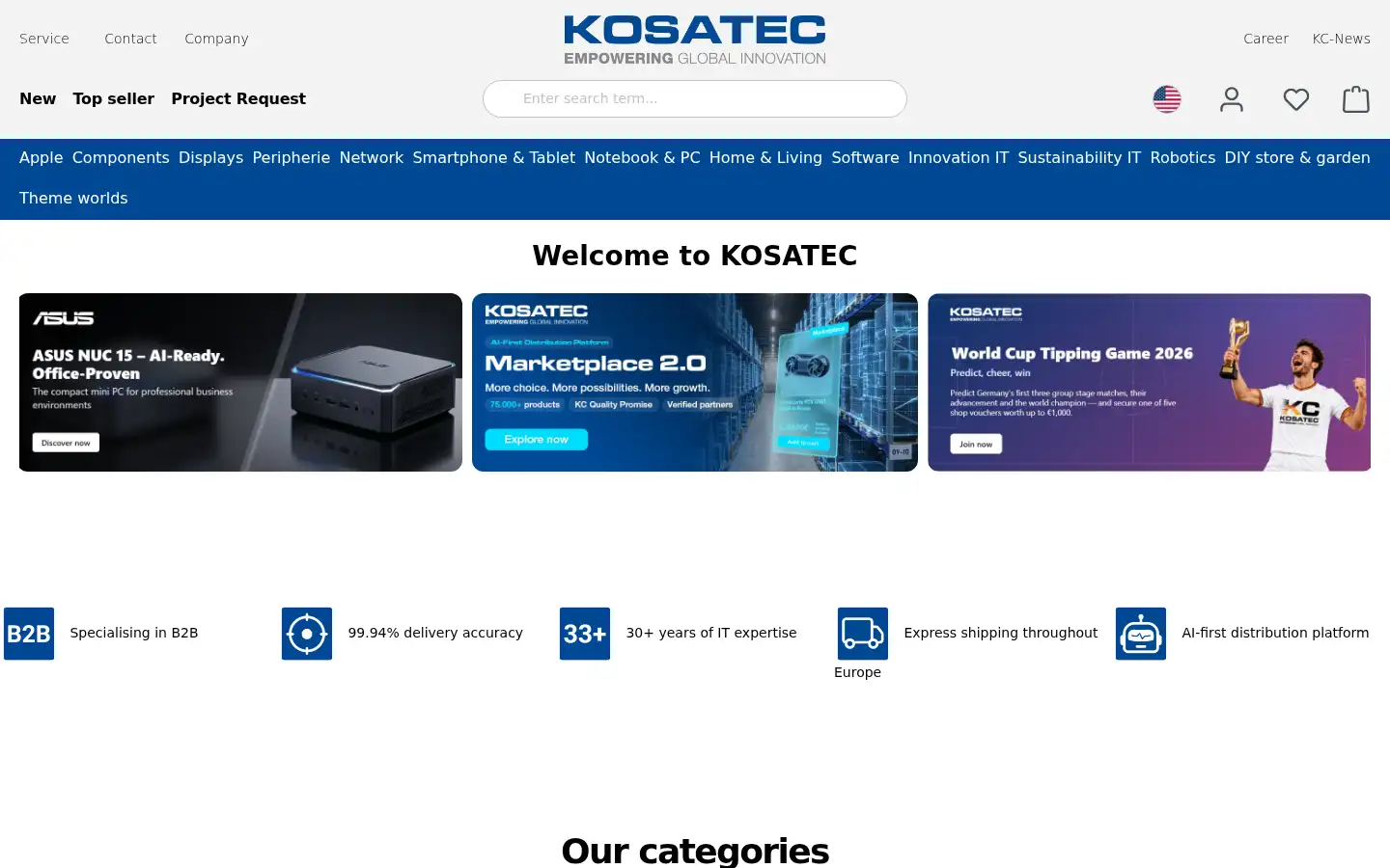 Screenshot of kosatec.de