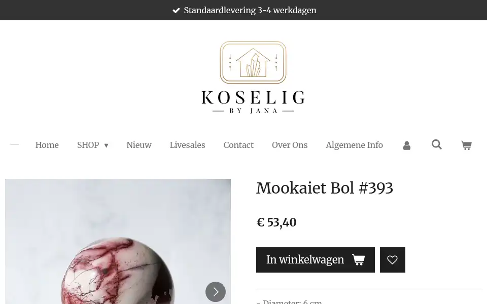 Screenshot of koseligbyjana.be