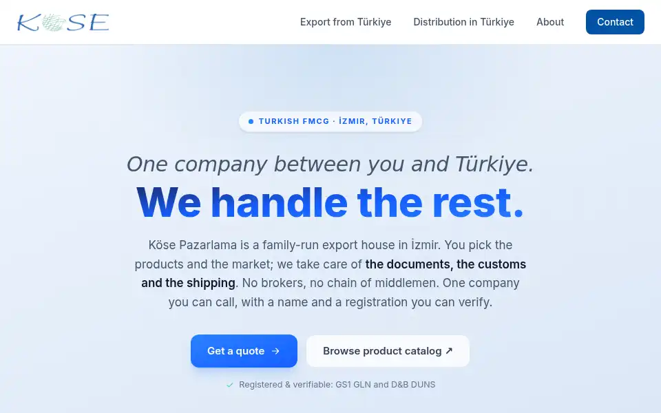 Screenshot of kosetrade.com