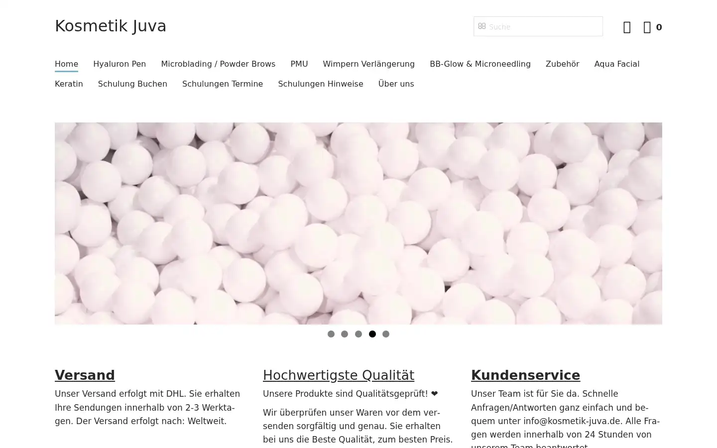 Screenshot of kosmetik-juva.de