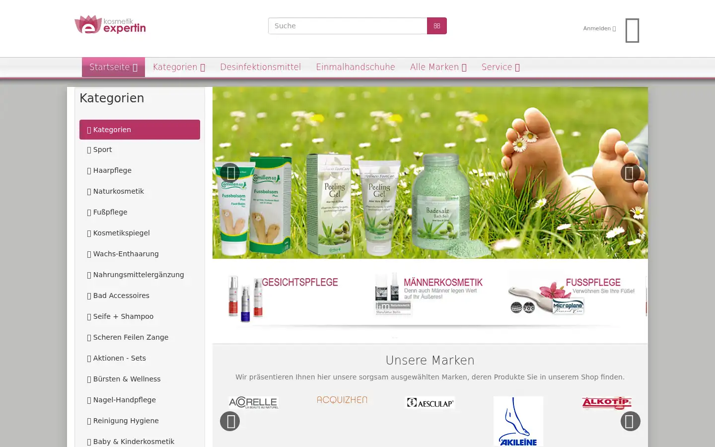 Screenshot of kosmetikexpertin.de