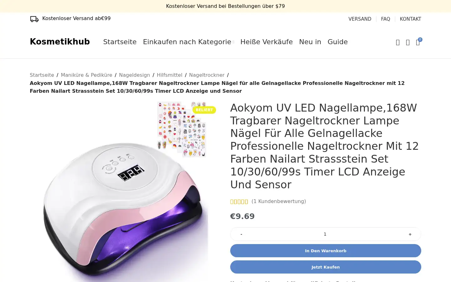 Screenshot of kosmetikhub.de