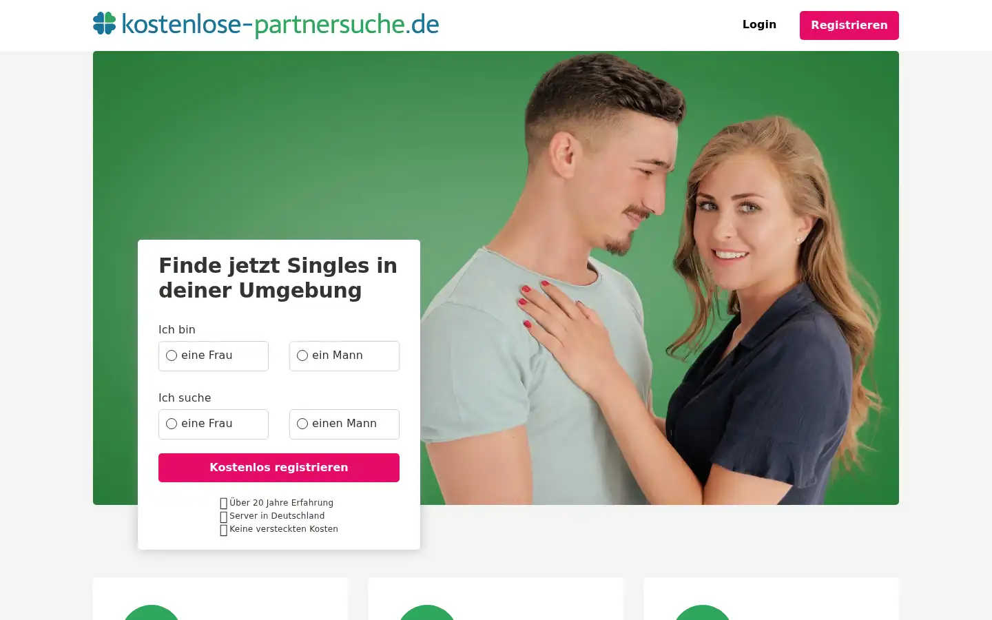 Screenshot of kostenlose-partnersuche.de