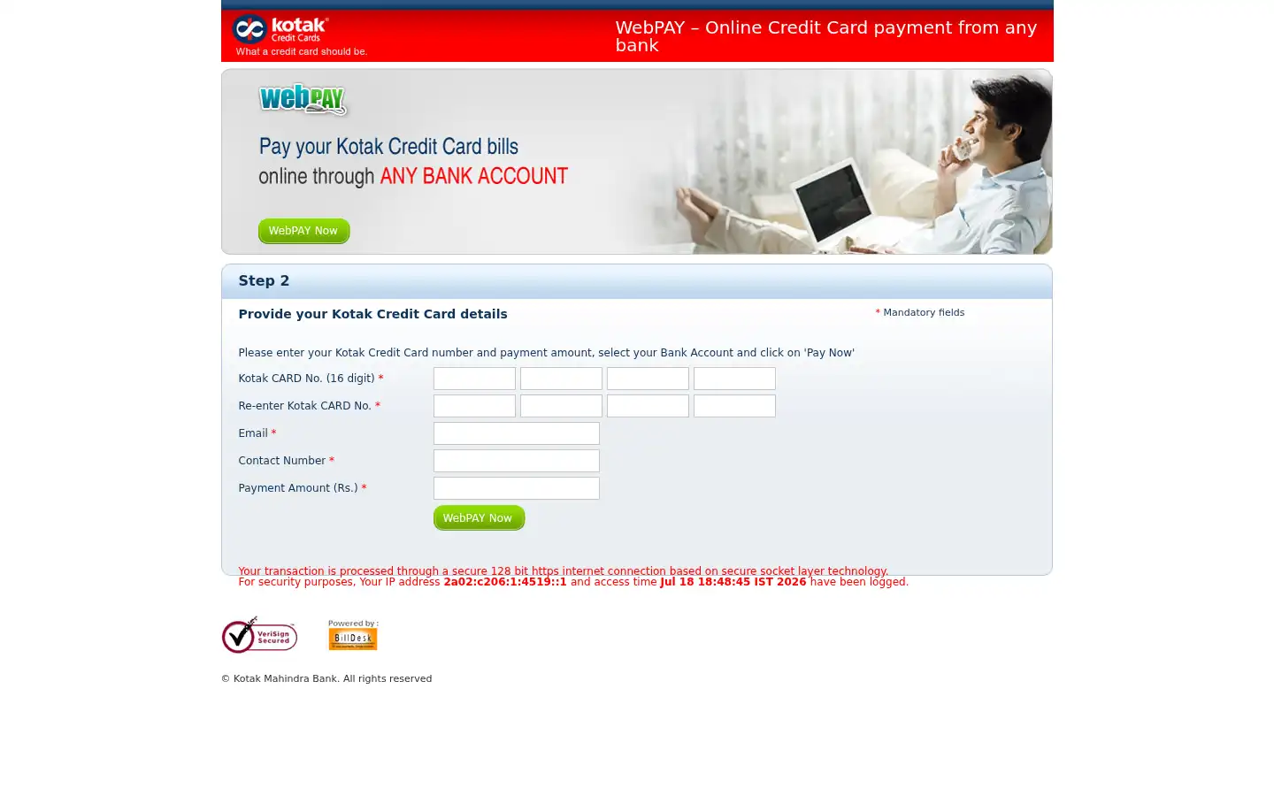 Screenshot of kotak.com