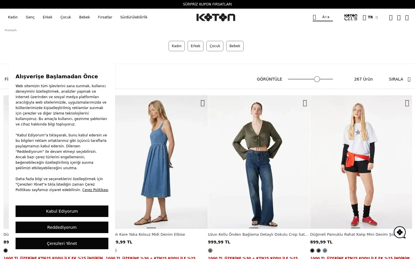 Screenshot of koton.com