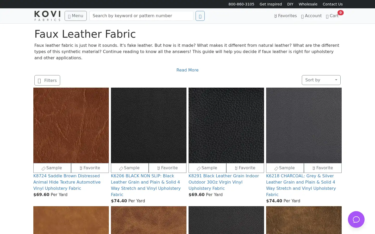 Screenshot of kovifabrics.com