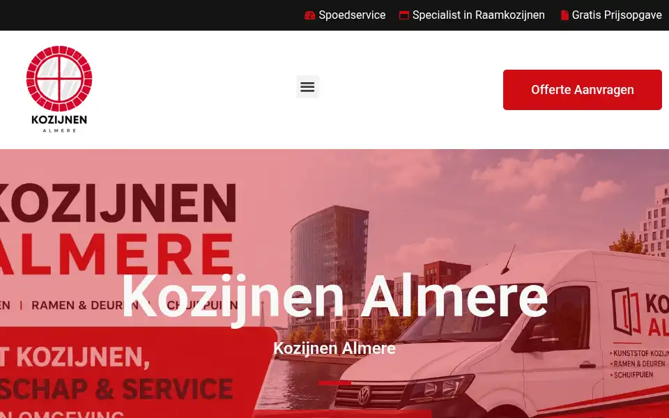 Screenshot of kozijnenalmere.net