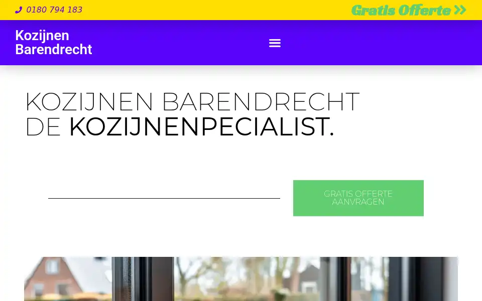 Screenshot of kozijnenbarendrecht.com