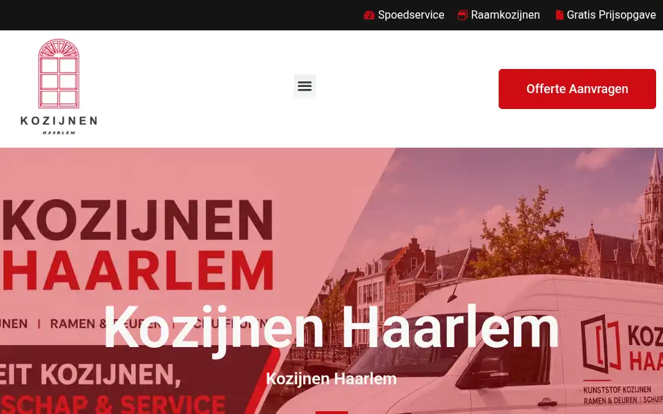 Screenshot of kozijnenhaarlem.com