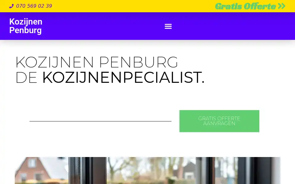 Screenshot of kozijnenypenburg.com