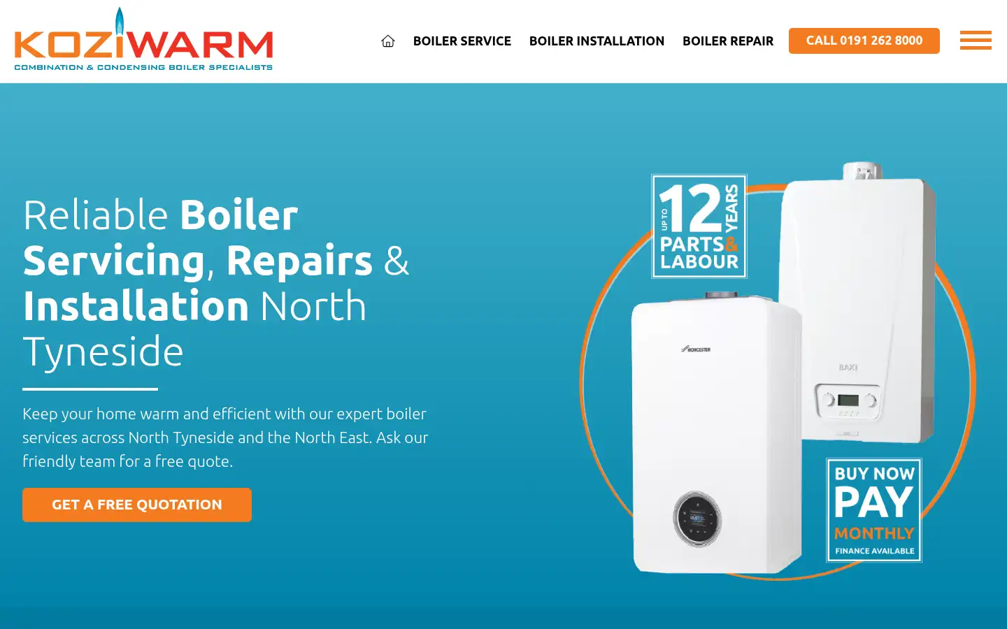 Screenshot of koziwarm.co.uk