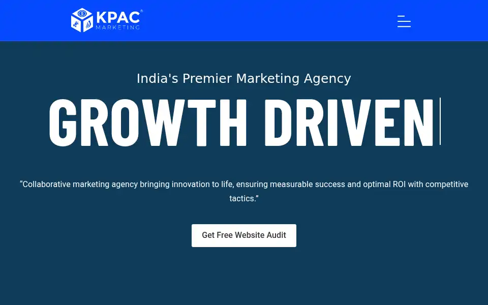 Screenshot of kpacmarketing.com