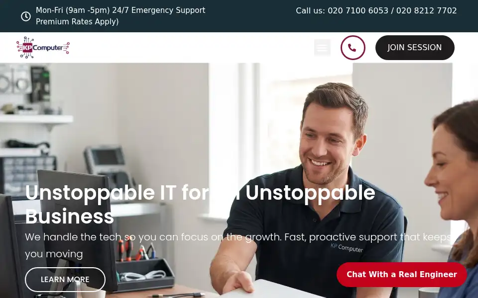 Screenshot of kpcomputer.co.uk