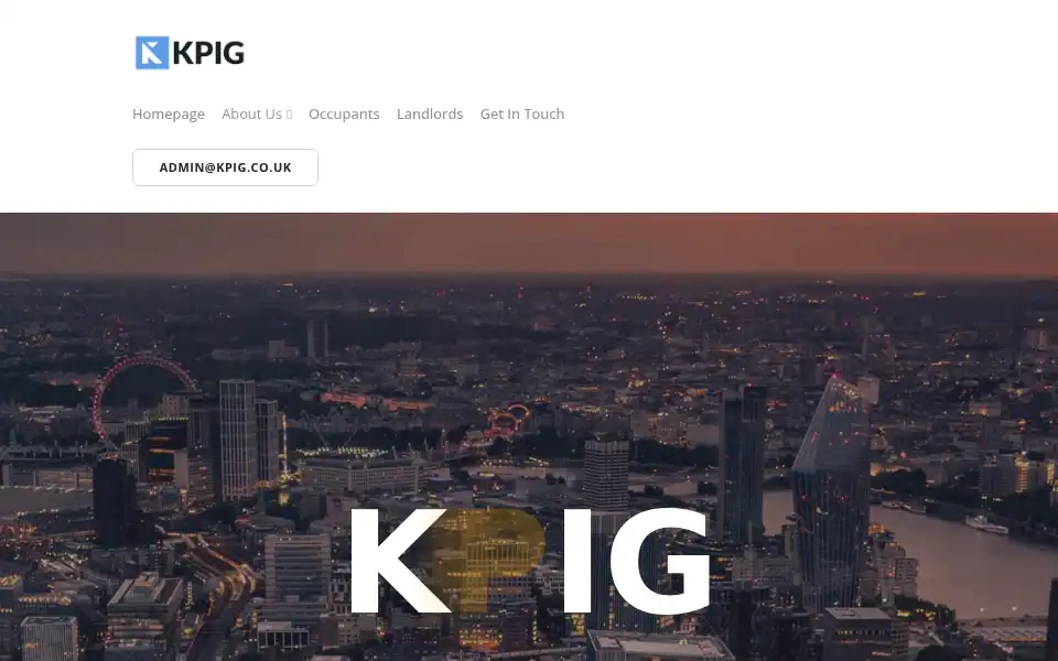 Screenshot of kpig.co.uk