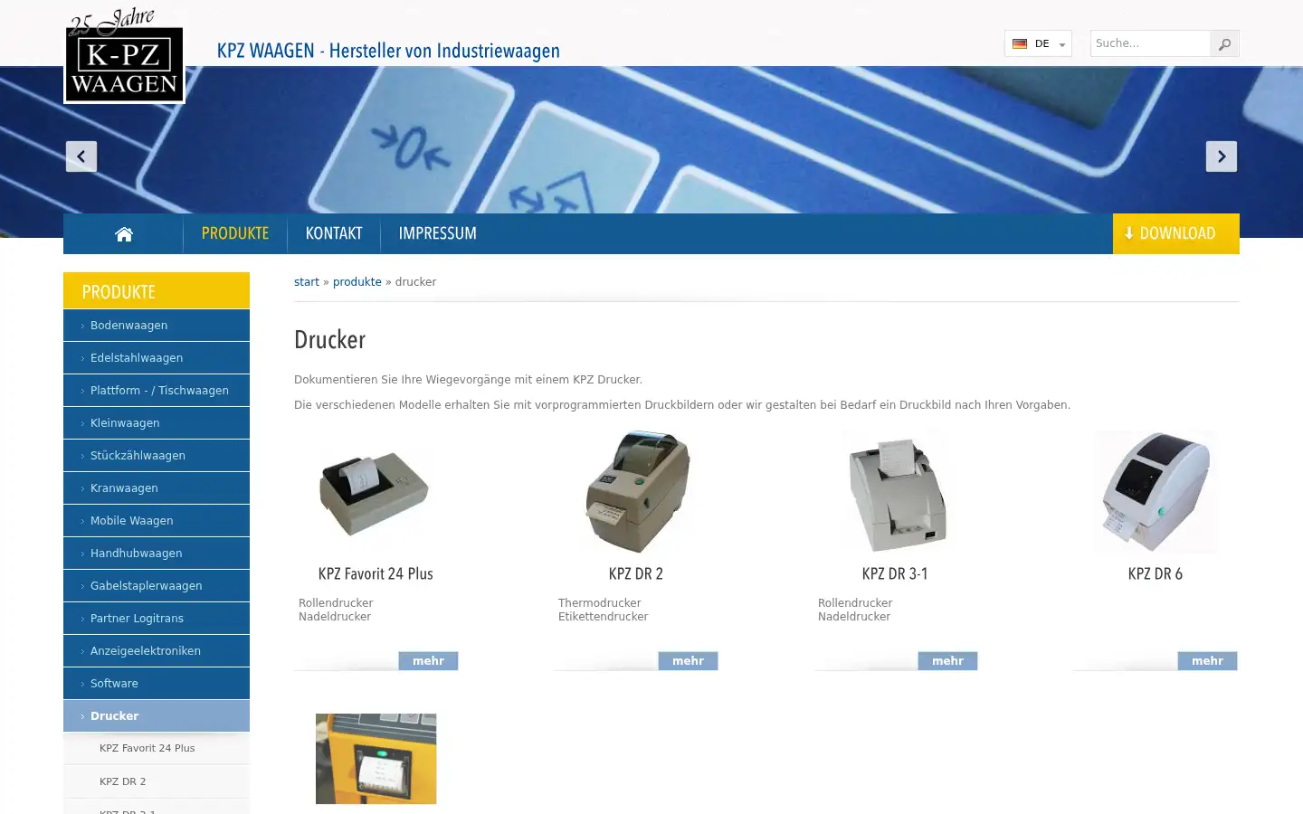Screenshot of kpzwaagen.de