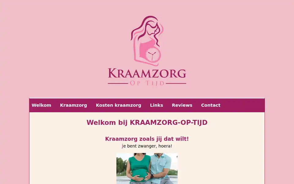Screenshot of kraamzorg-op-tijd.nl