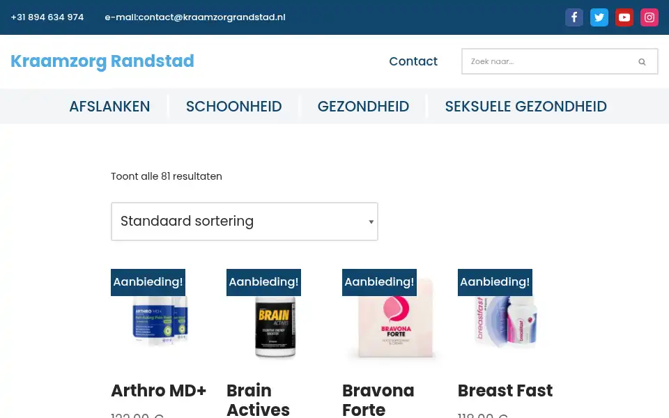 Screenshot of kraamzorgrandstad.nl