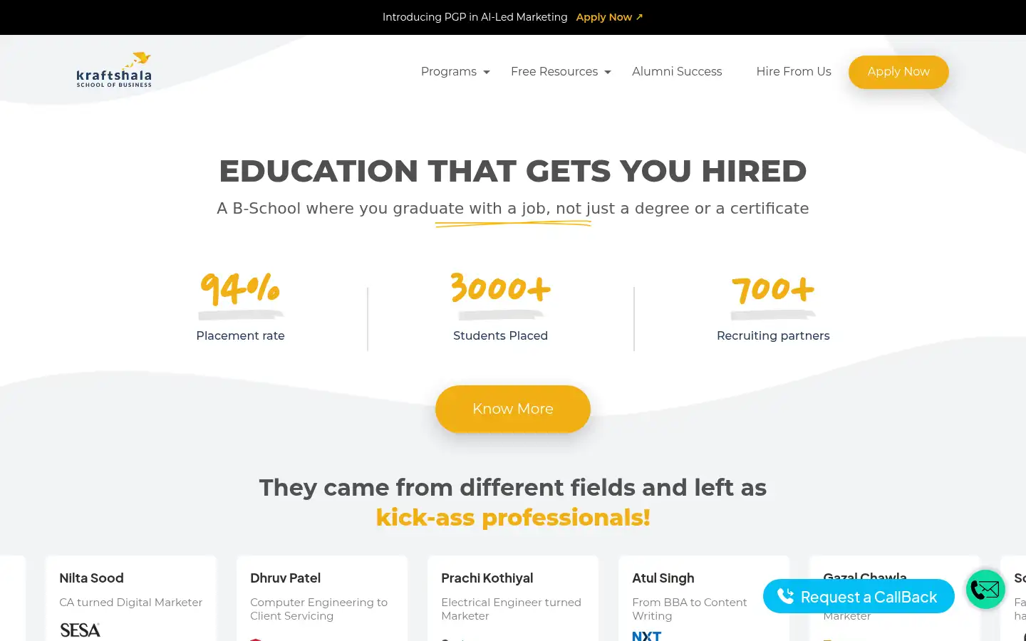 Screenshot of kraftshala.com