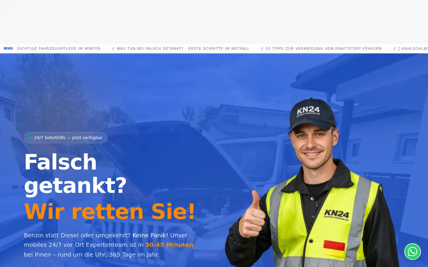 Screenshot of kraftstoff-notdienst24.de
