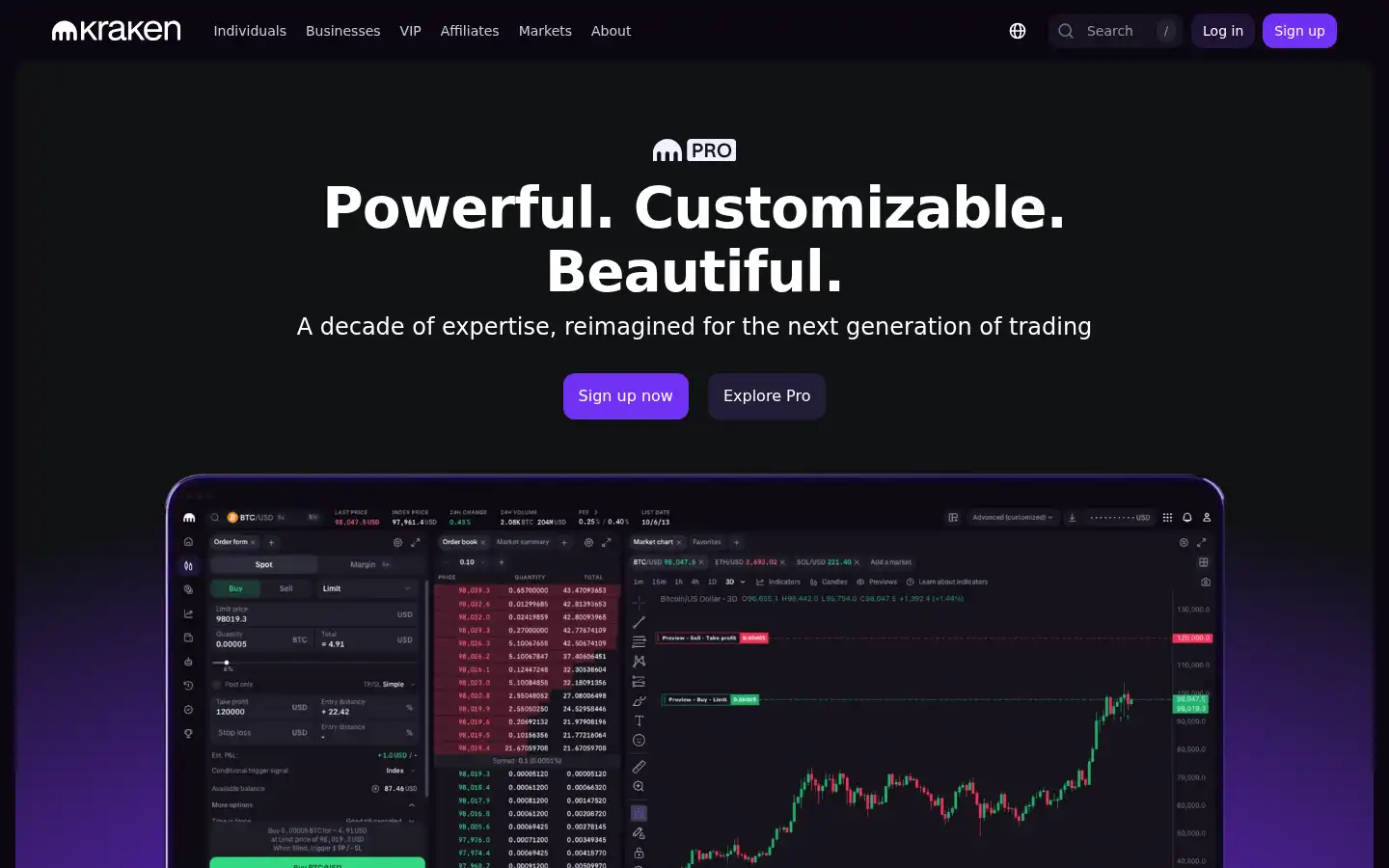 Screenshot of kraken.com