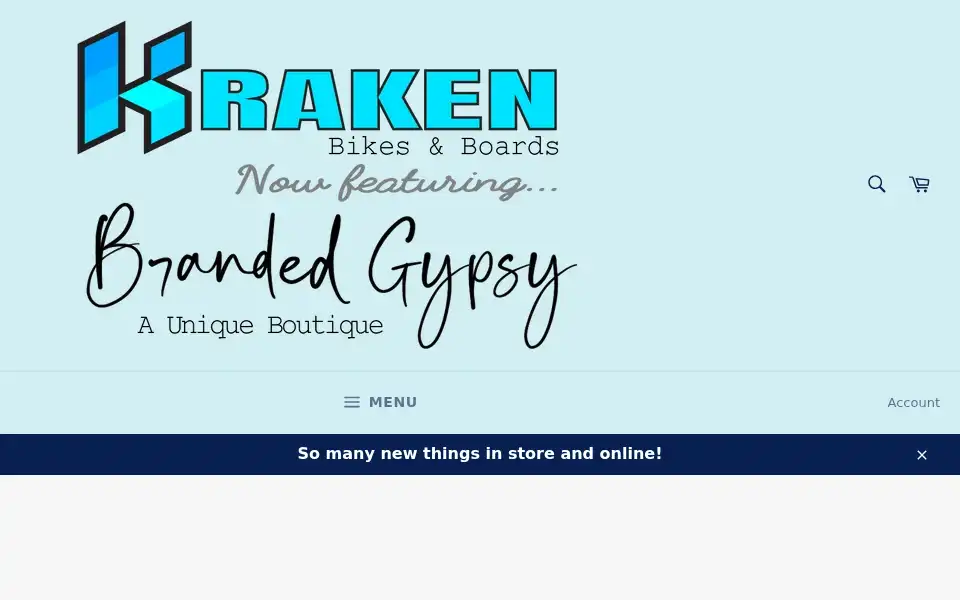 Screenshot of krakenbikesandboards.com