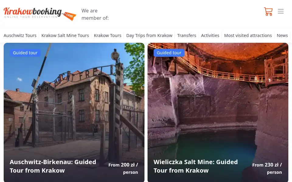 Screenshot of krakowbooking.com