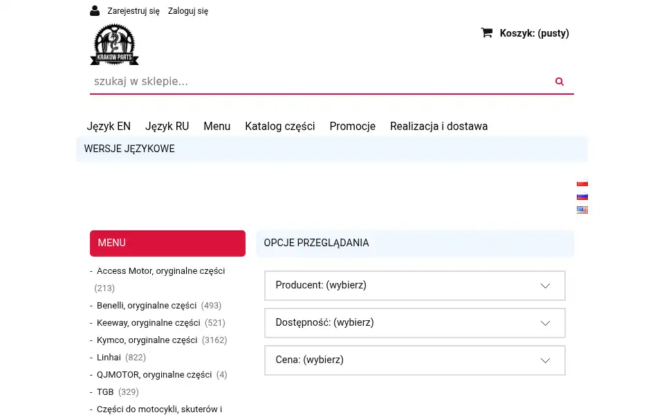 Screenshot of krakowparts.pl