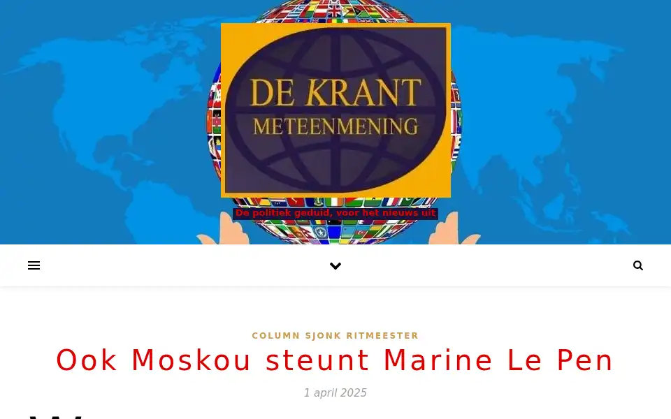Screenshot of krantmeteenmening.nl