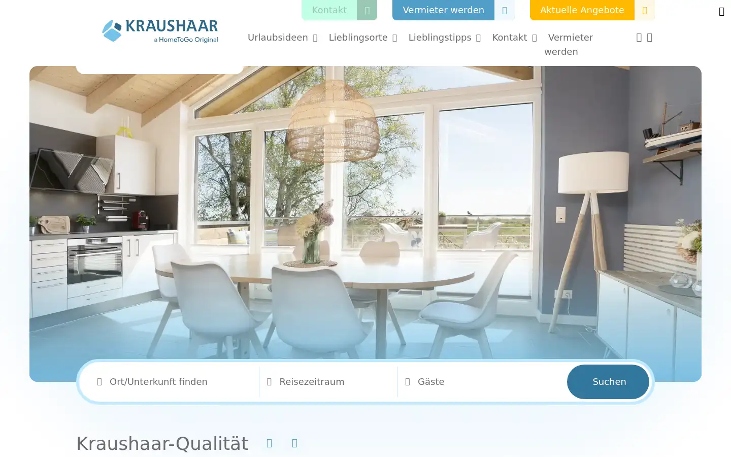 Screenshot of kraushaar-ferienwohnungen.de