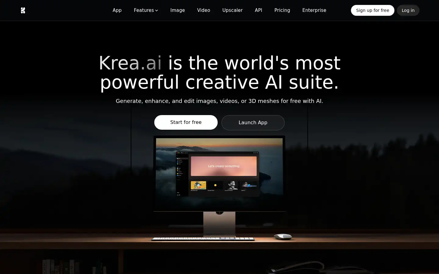 Screenshot of krea.ai