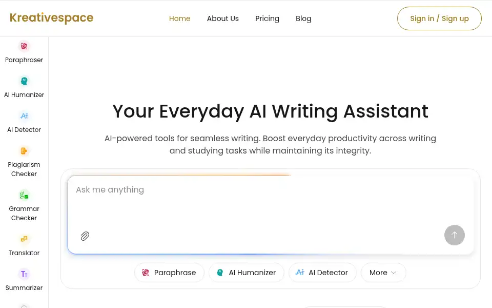 Screenshot of kreativespace.com