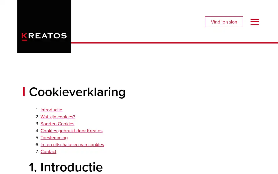 Screenshot of kreatos.be