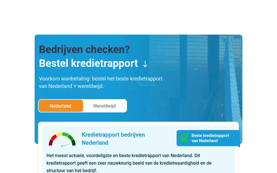 Screenshot of kredietrapportaanvragen.nl