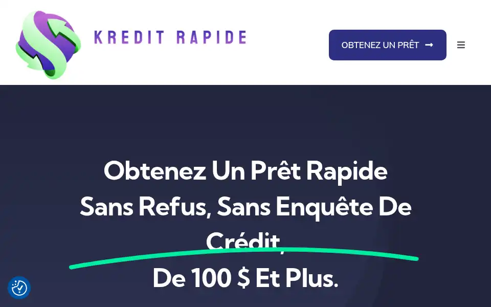 Screenshot of kreditrapide.com