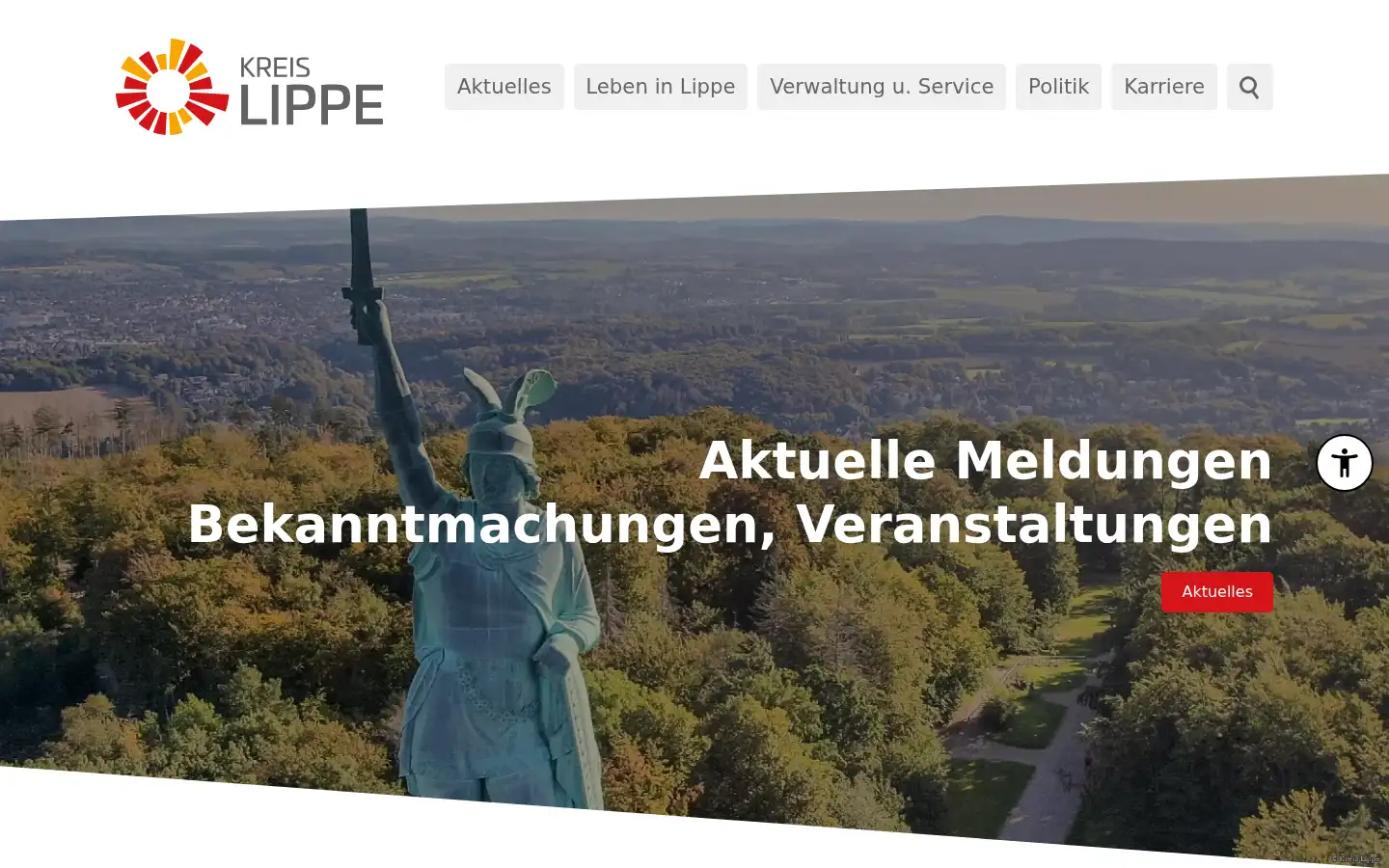 Screenshot of kreis-lippe.de