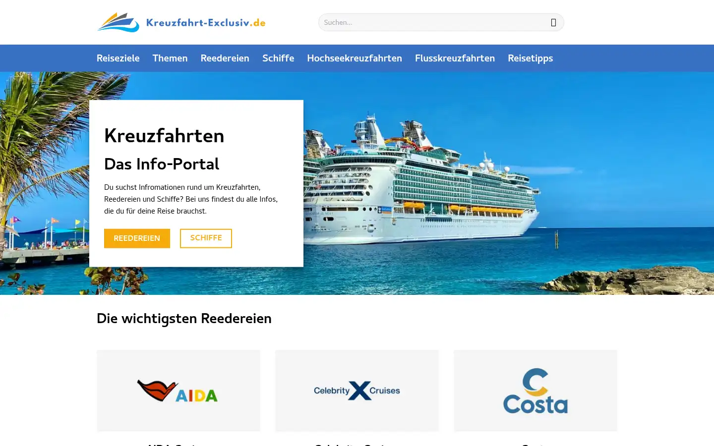 Screenshot of kreuzfahrten-sterne.de