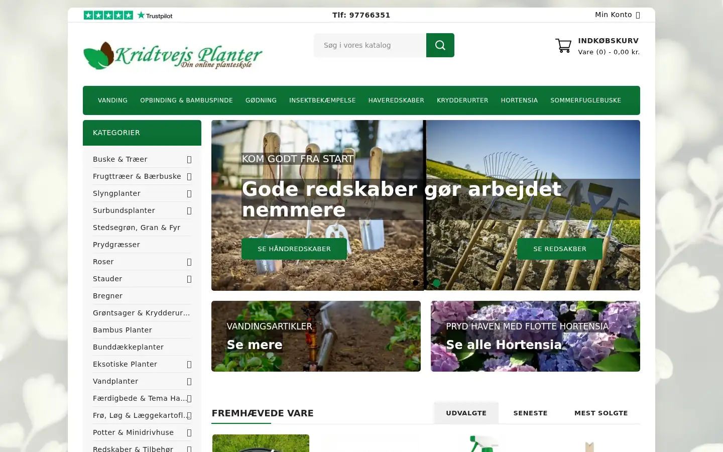 Screenshot of kridtvejsplanter.dk
