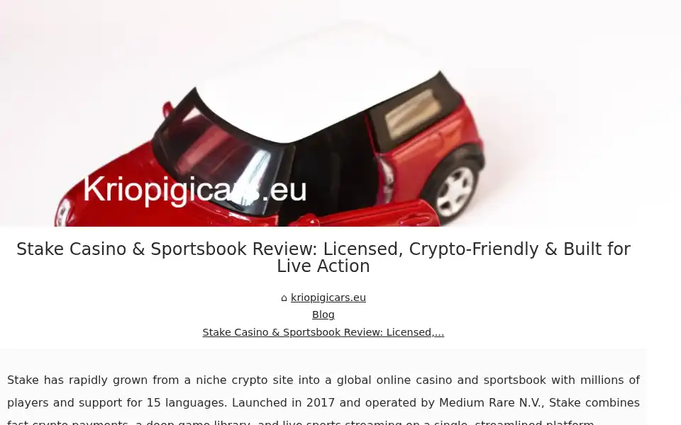 Screenshot of kriopigicars.eu