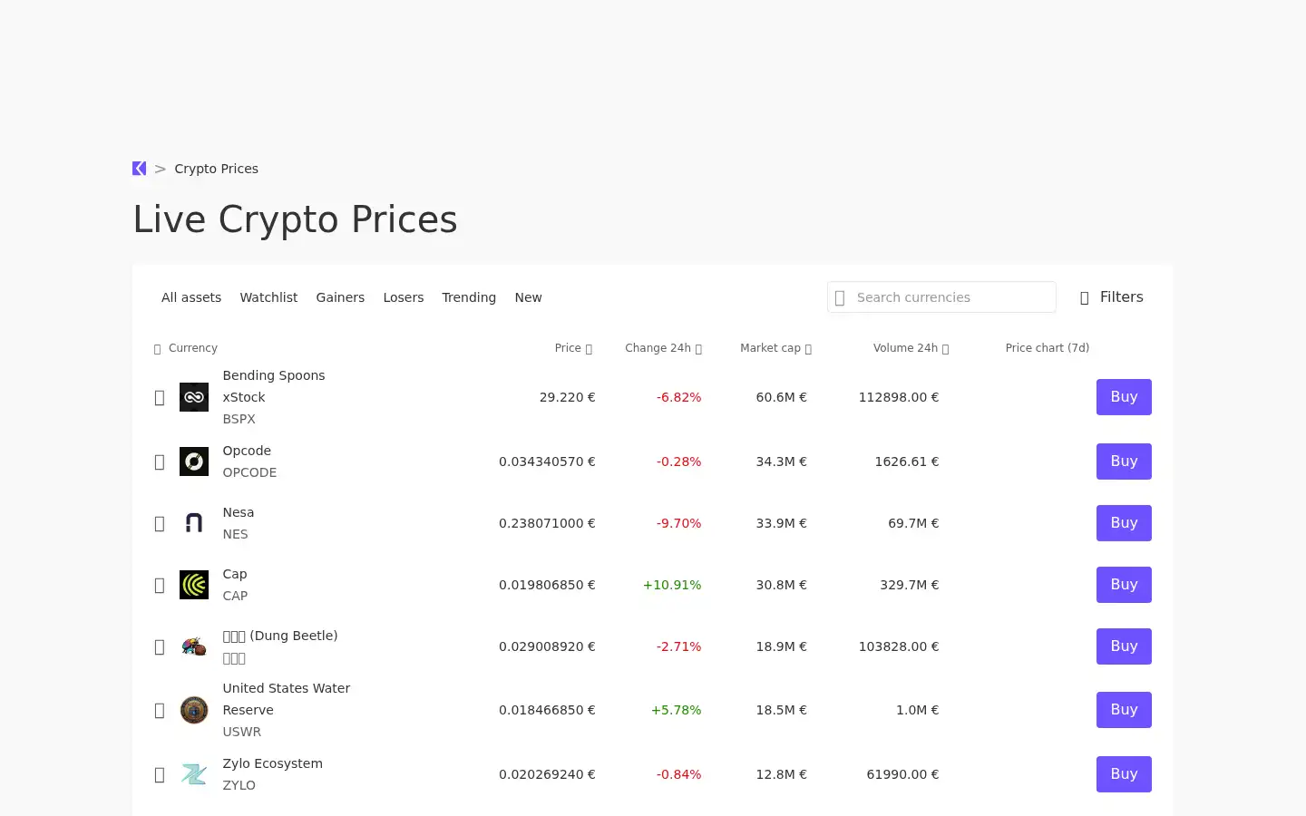 Screenshot of kriptomat.io