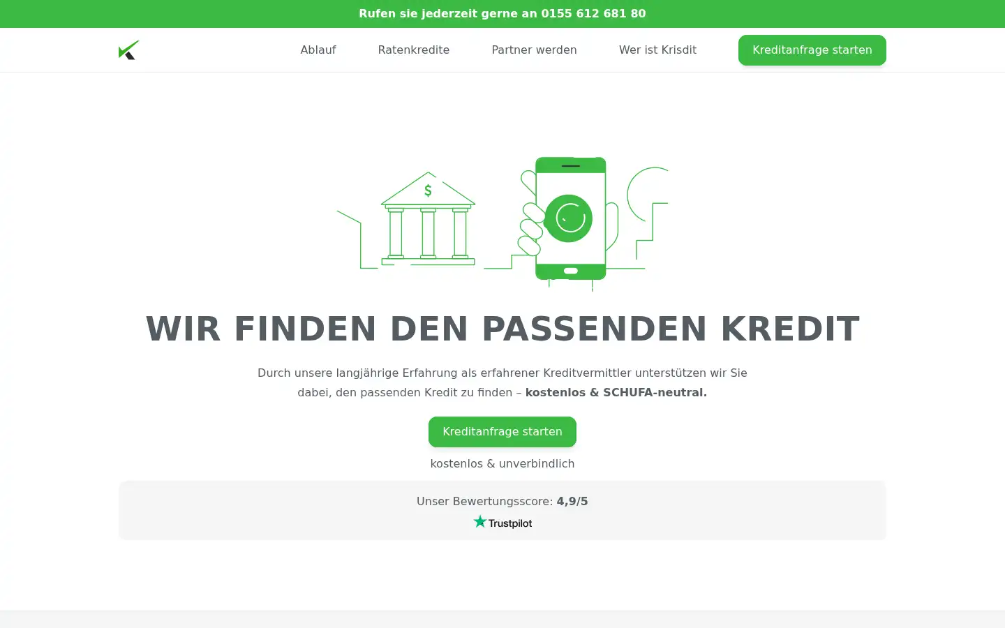Screenshot of krisdit.de