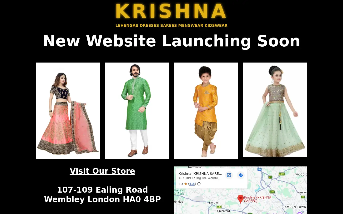 Screenshot of krishnasarees.com