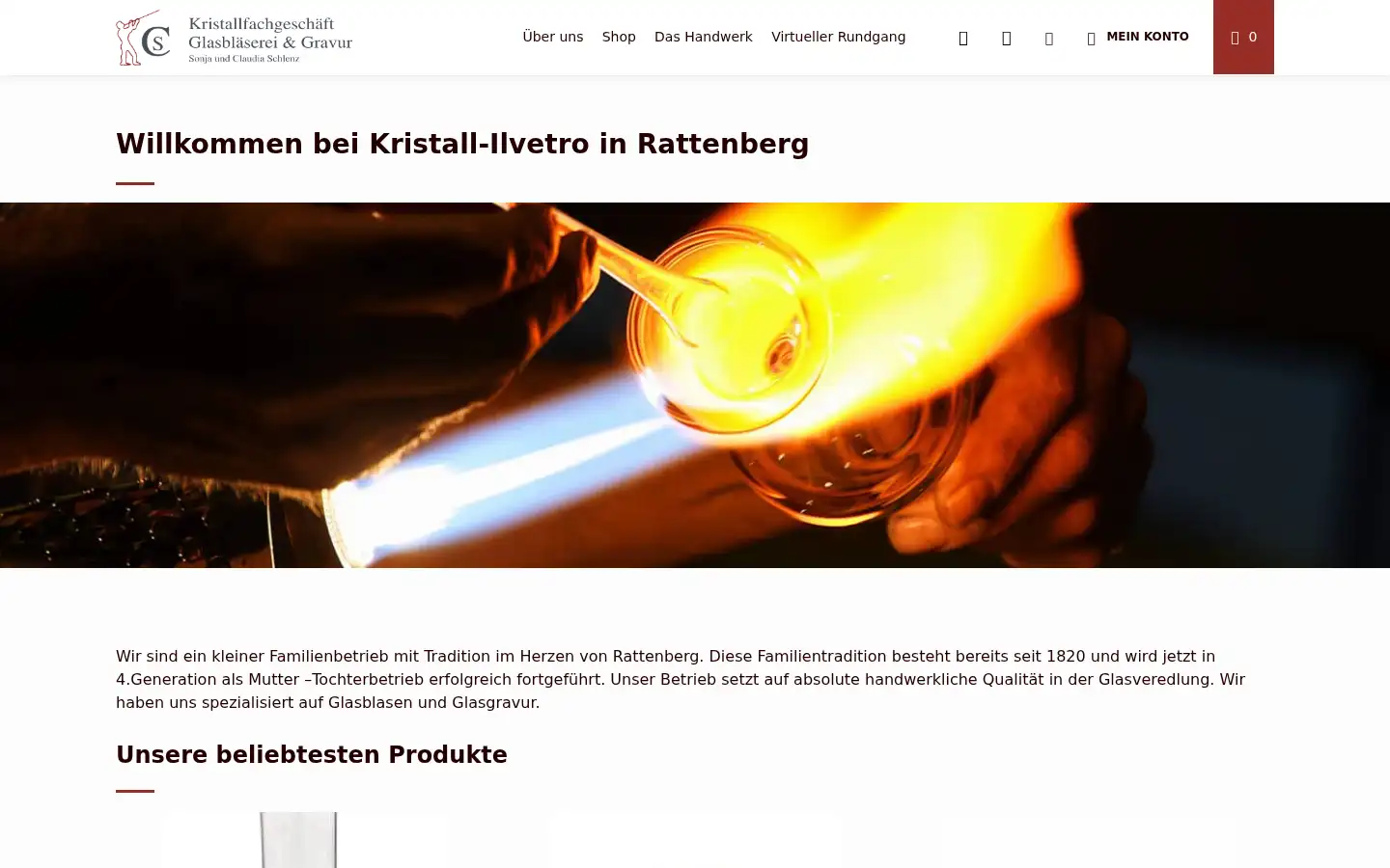 Screenshot of kristall-ilvetro.at
