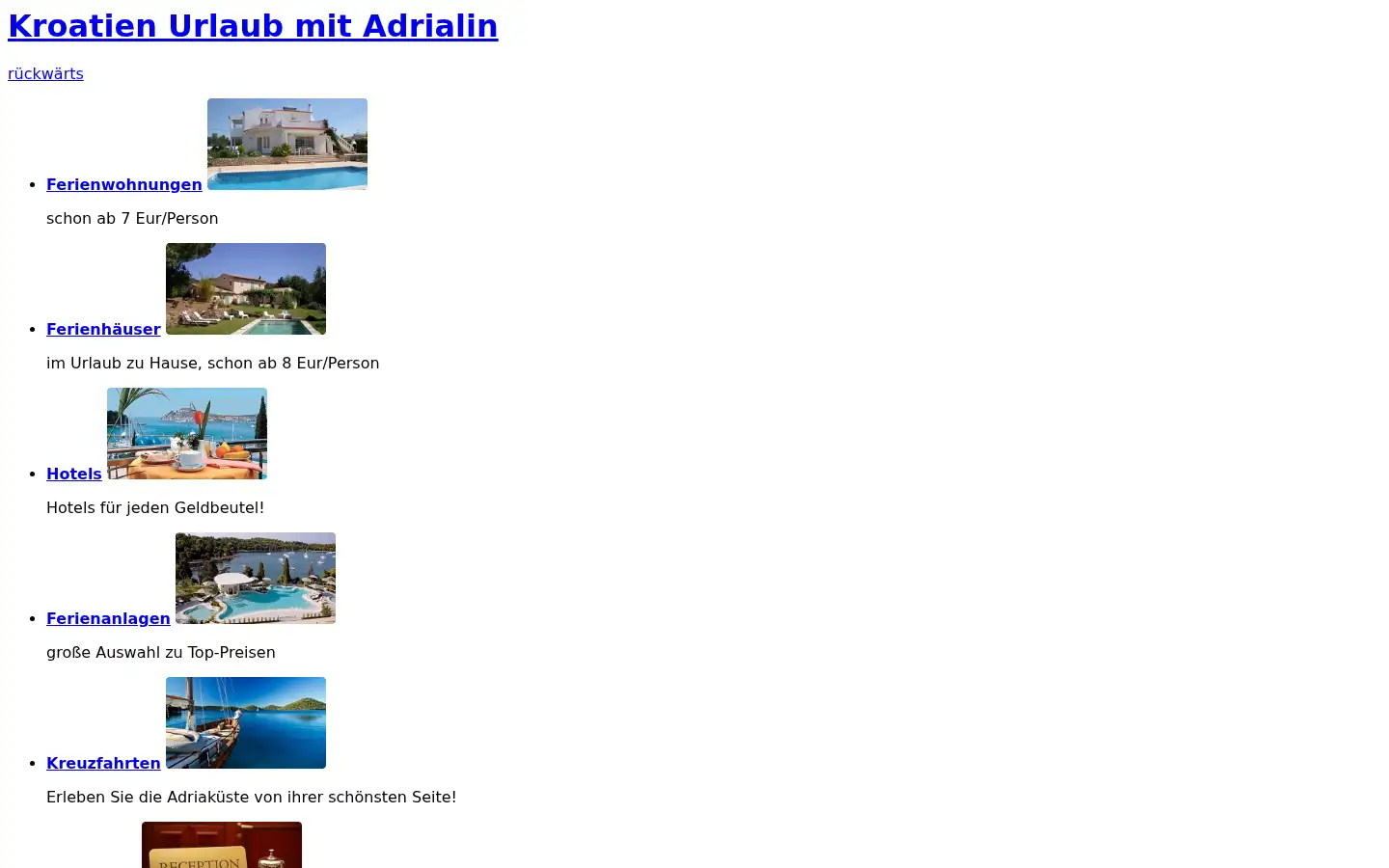 Screenshot of kroatien-adrialin.de