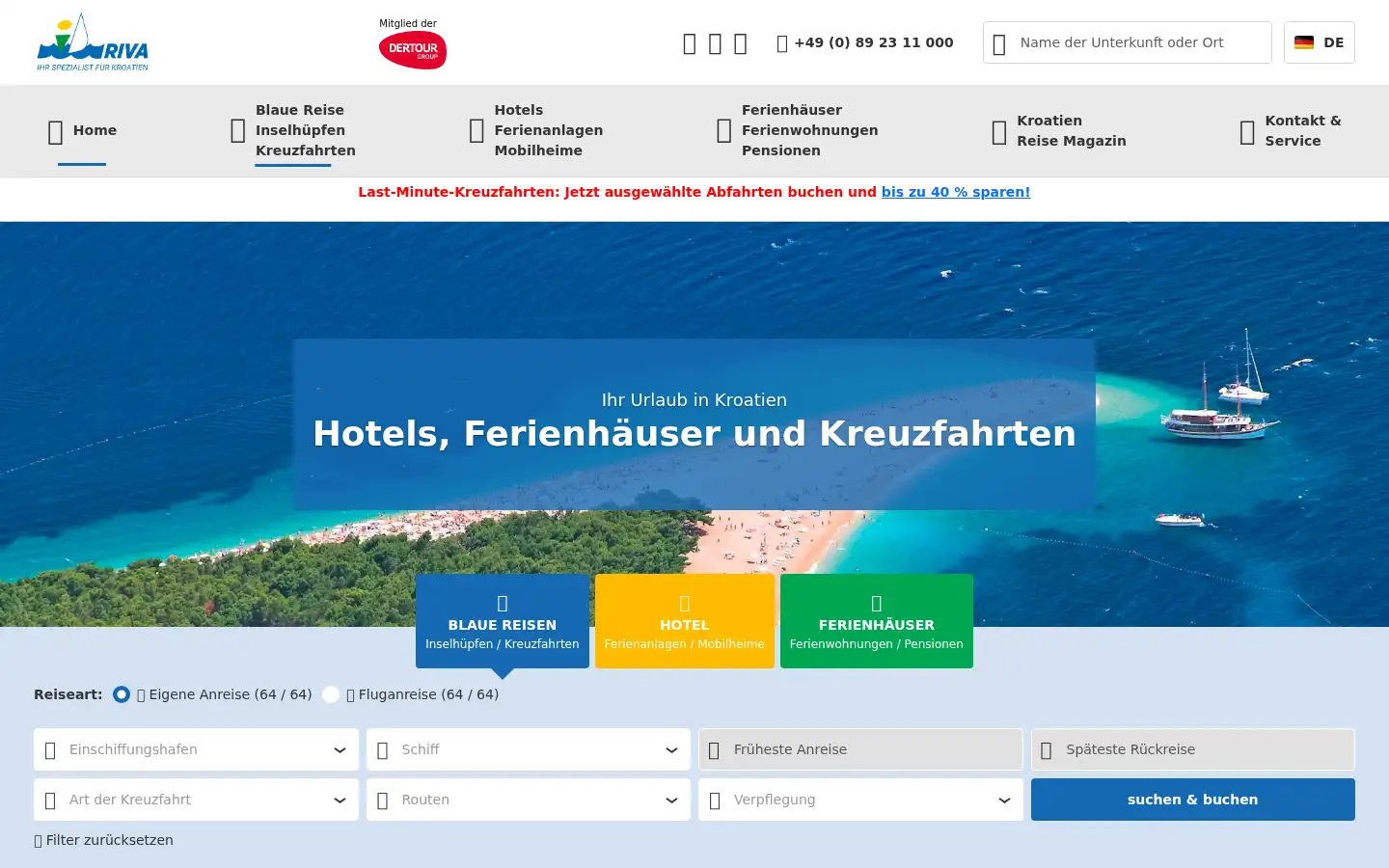 Screenshot of kroatien-idriva.de